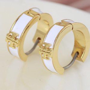 tory burch kira huggie hoop earrings